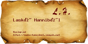 Laskó Hannibál névjegykártya